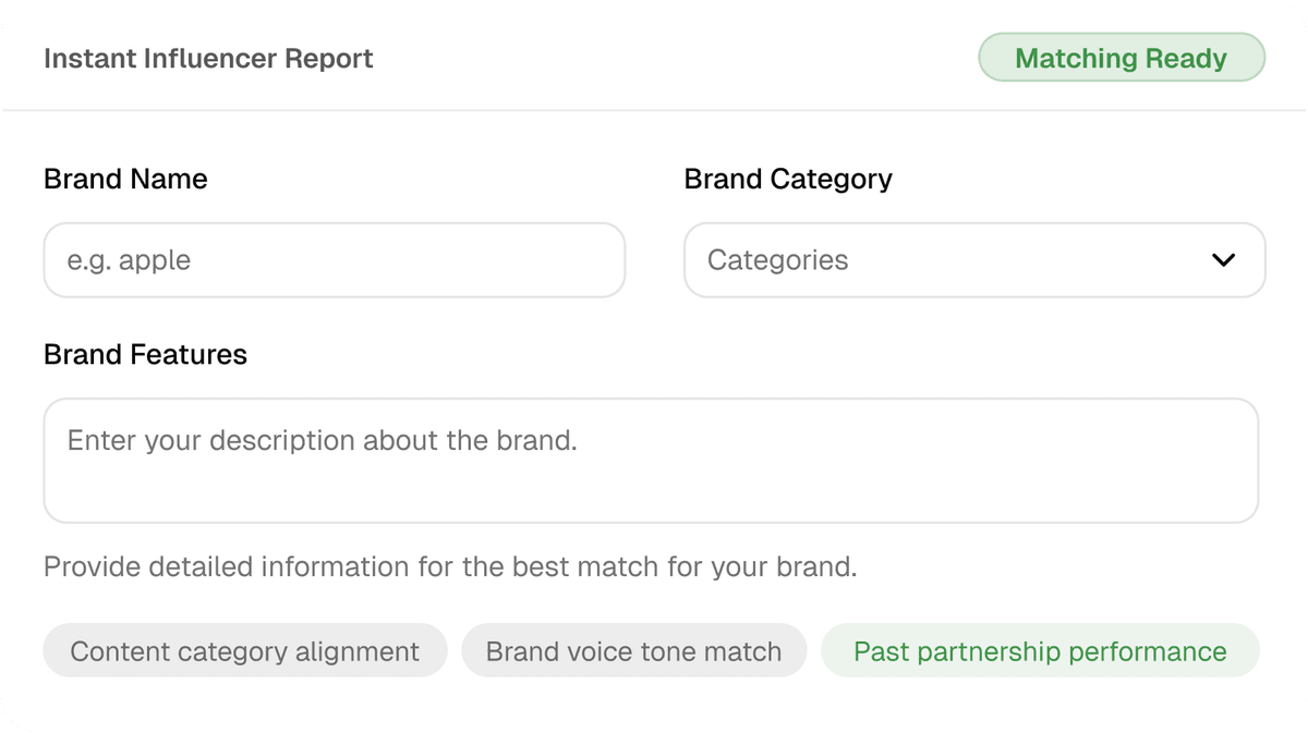Instant Influencer Report